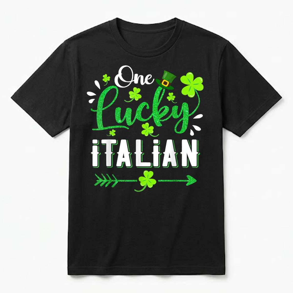 One_Lucky_Italian_Shamrock_Leprechaun_Hat_St_Patricks_Day_T-Shirt_az7ym2.jpg