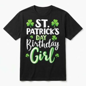 St Patricks Day Birthday Girl Born On Saint Paddys T-Shirt