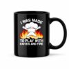 Knives Play Cooking Lovers Funny Chef Black Mug