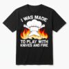 Knives Play Cooking Lovers Funny Chef Black T-Shirt