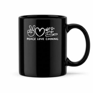 Peace, Love Cooking Retro Cooking Lover Chef Food Lover Mug