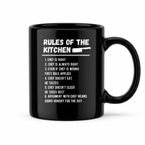 Rules of The Kitchen Funny Master Cook Restaurant Chef Joke Mug