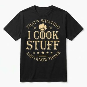 That's What I Do I Cook Stuff And I Know Things Black Shirt